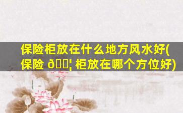 保险柜放在什么地方风水好(保险 🐦 柜放在哪个方位好)